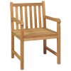 7 pcs conjunto de jantar p/ jardim madeira de teca maciça - Image 4