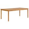 7 pcs conjunto de jantar p/ jardim madeira de teca maciça - Image 8