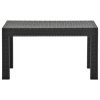 Mesa de jardim 58x58x41 cm vime PP antracite - Image 2