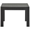 Mesa de jardim 58x58x41 cm vime PP antracite - Image 3