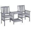 Cadeiras de jardim c/ mesa de centro e almofadões acácia maciça - Image 2