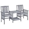 Cadeiras de jardim c/ mesa de centro e almofadões acácia maciça - Image 2