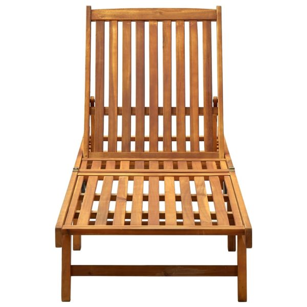 Espreguiçadeira de jardim com almofadão madeira acácia maciça - Image 3