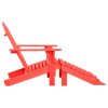 Cadeira de jardim Adirondack c/ otomano abeto maciço vermelho - Image 3