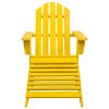 Cadeira Adirondack para jardim com otomano abeto maciço amarelo - Image 2