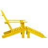 Cadeira Adirondack para jardim com otomano abeto maciço amarelo - Image 3