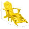 Cadeira Adirondack para jardim com otomano abeto maciço amarelo - Image 8