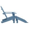 Cadeira Adirondack para jardim com otomano abeto maciço azul - Image 3
