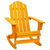Cadeira Adirondack de baloiçar p/ jardim abeto maciço laranja