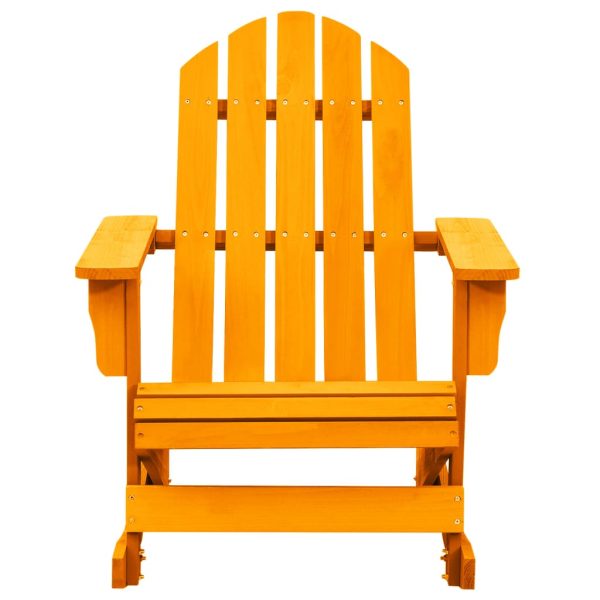 Cadeira Adirondack de baloiçar p/ jardim abeto maciço laranja - Image 2