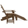 Cadeira de jardim Adirondack c/ otomano e mesa abeto castanho - Image 3