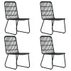 5 pcs conjunto de jantar para exterior vime PE e vidro - Image 3