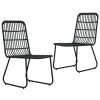 3 pcs conjunto de jantar para exterior vime PE e vidro - Image 3