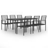 7 pcs conjunto de jantar para jardim