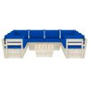 9 pcs conjunto lounge de paletes + almofadões madeira de abeto - Image 3