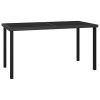5 pcs conjunto de jantar para jardim vime PE preto - Image 3