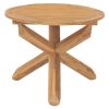 Mesa de jantar para jardim Ø90x75 cm madeira de teca maciça - Image 2