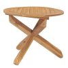 Mesa de jantar para jardim Ø90x75 cm madeira de teca maciça - Image 3