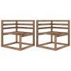 Sofá de paletes para jardim 2 lugares + almofadões azuis pinho - Image 3