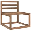 2 pcs conj. lounge jardim madeira de pinho impregnada castanho - Image 3