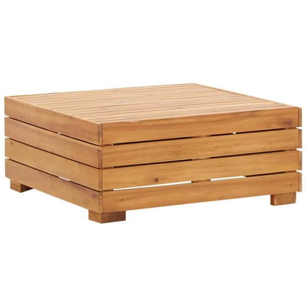 Conjunto mesa e apoio de pés jardim c/ almofadão acácia maciça - Image 2
