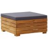 Conjunto mesa e apoio de pés jardim c/ almofadão acácia maciça - Image 3