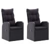 3 pcs conjunto de jantar para jardim preto - Image 2