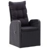 5 pcs conjunto de jantar de jardim preto - Image 3