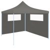 Paredes laterais para gazebo com janelas 2 pcs antracite - Image 3