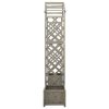 Pérgola de jardim com vasos madeira de abeto maciça cinzento - Image 3
