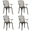 5 pcs conjunto de bistrô alumínio fundido bronze - Image 3