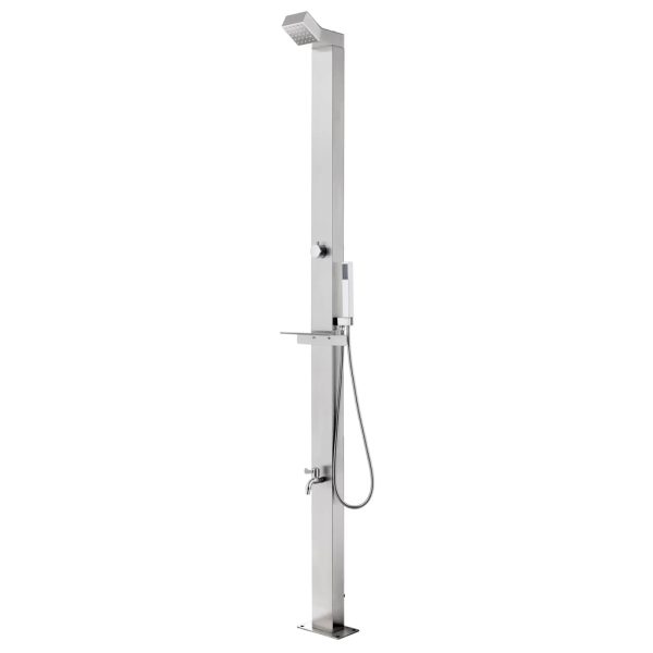 Chuveiro de jardim c/ base cinzenta 225 cm aço inoxidável - Image 3