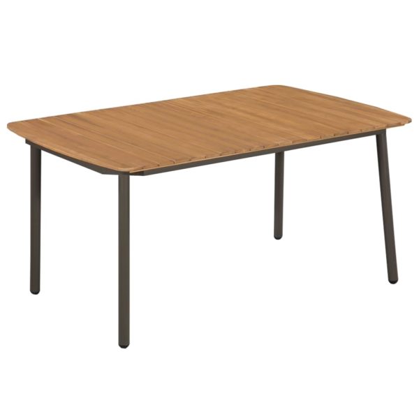5 pcs conjunto de jantar para jardim vime PE antracite - Image 2