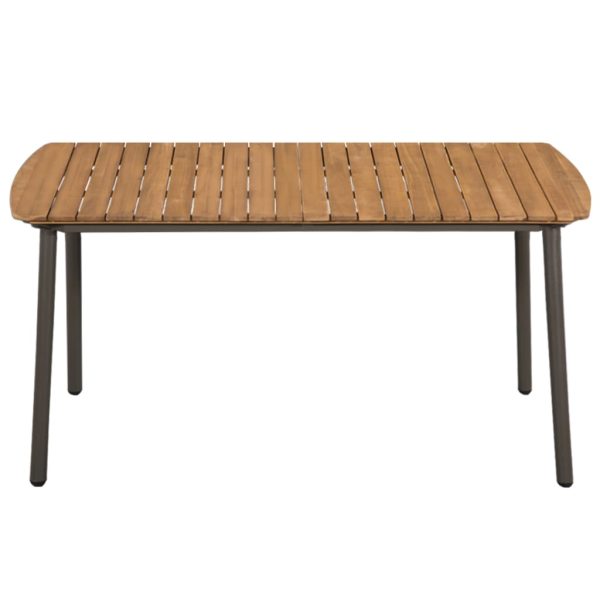 5 pcs conjunto de jantar para jardim vime PE antracite - Image 3