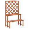 Suporte de plantas com treliça 70x42x115 cm abeto maciço