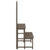Suporte de plantas c/ treliça 70x42x115cm abeto maciço cinzento - Image 3