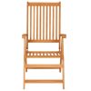Cadeiras de jardim reclináveis c/ almofadões 8 pcs teca maciça - Image 3