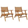 Cadeiras de jardim 2 pcs madeira de acácia maciça - Image 2