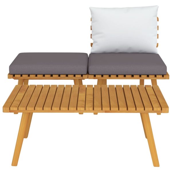 3 pcs conjunto lounge de jardim c/ almofadões acácia maciça - Image 3