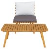 2 pcs conjunto lounge de jardim c/ almofadões acácia maciça - Image 3