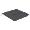 Cadeiras de jardim c/ almofadões antracite 6 pcs teca maciça - Image 8
