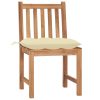 Cadeiras de jardim c/ almofadões 4 pcs madeira de teca maciça - Image 2