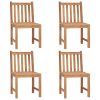 Cadeiras de jardim c/ almofadões 4 pcs madeira de teca maciça - Image 3