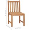 Cadeiras de jardim 6 pcs c/ almofadões madeira de teca maciça - Image 11