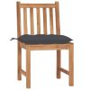 Cadeiras de jardim 6 pcs c/ almofadões madeira de teca maciça - Image 3