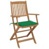 Cadeiras de jardim dobráveis c/ almofadões 6 pcs acácia maciça - Image 3
