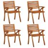 Cadeiras de jardim c/ almofadões 4 pcs madeira de acácia maciça - Image 2