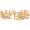 8 pcs conjunto lounge de jardim pinho maciço - Image 2
