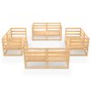 8 pcs conjunto lounge de jardim pinho maciço - Image 3