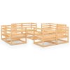 9 pcs conjunto lounge de jardim pinho maciço - Image 2